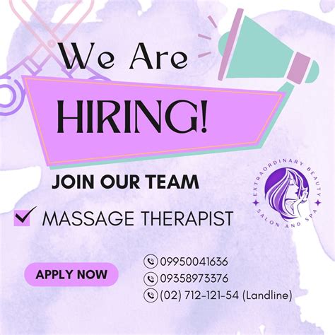 avalaya spa|Antipolo Hiring Massage therapist and Nail Tech .